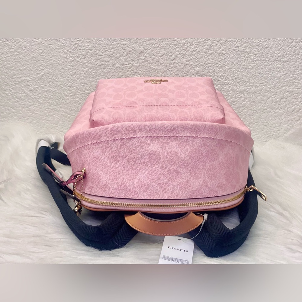 COACH Taylor Small Backpack In Signature Canvas With Charms CEF46 Powder Pink - Picture 4 of 9